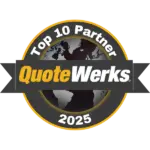 Quotewerks 2025 Top 10 Partner Award